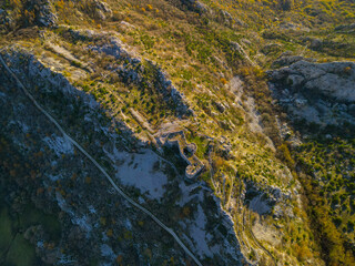 Austrian military fort Kosmach on the coast of Montenegro.