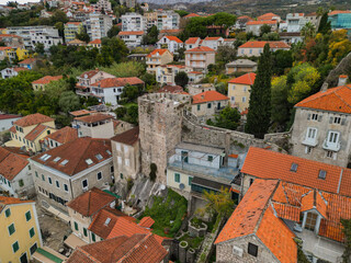 Herceg Novi in ​​Montenegro - aerial view