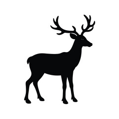 silhouette of a deer vector image illustration and artwork on white background
