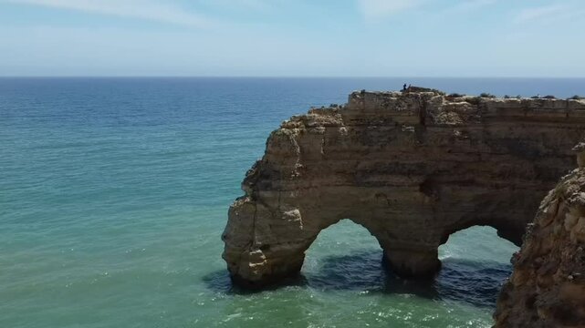 Marina Beach (Praia da Marinha) in Lagos, Algarve, Portugal. Algarve beaches are a touristic paradis