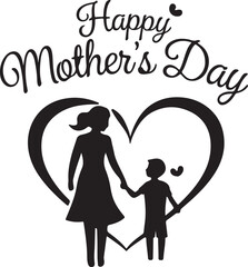 Happy Mothers Day Floral Vector Illustration Background