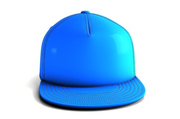 Blue baseball cap isolated on white background