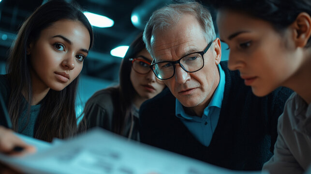 Diverse Team Collaborating on Project