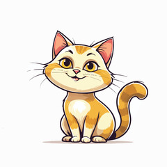Obraz premium cat vector image, cat cartoon image.