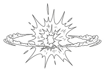 Explosion with shockwave and smoke ring effects