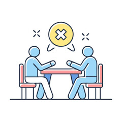 meeting end icon, meeting end vector illustration-simple illustration of meeting end, perfect for meeting end logos and icons