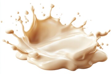 Obraz premium Chocolate milk splash, isolated on a white background.