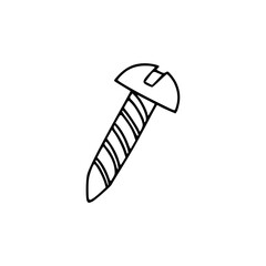 a line art drawing of a screw