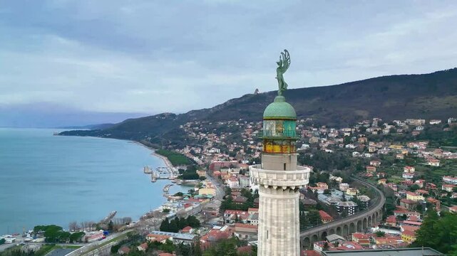 Victory Lighthouse. Historical monument of Trieste and its city