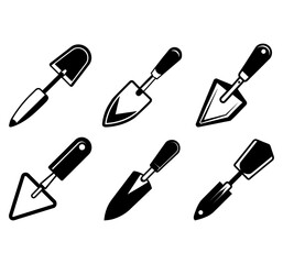 Obraz premium vector set of trowel construction trowel vector