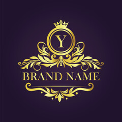 Luxury Gold Monogram Logo - Letter Y
