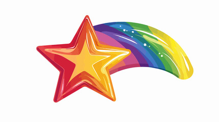 Obraz premium Rainbow Star Spring Isolated Icon Wide Angle Centered