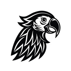 vector mascot logo doodle animal for parrot macaw 