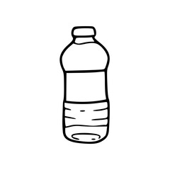 a line art drawing of a bottle of water