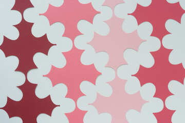 abstract machine-cut paper shapes with spiky edges on blank paper