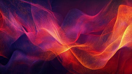Fototapeta premium Cyber big data flow with blockchain data fields, network line connections, and ai technology concept in digital communication and scientific research, featuring 3d illustration of music waves