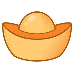 Chinese gold ingot new year