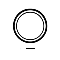 Concentric Circles Abstract: A minimalist design featuring two bold, concentric circles, creating a simple yet striking visual. The clean lines and stark contrast evoke a sense of balance and harmony.