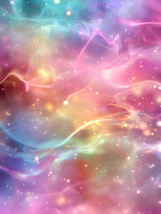 Fototapeta premium Abstract Music Universe with Vibrant Nebulae and Glowing Neon Rhythms
