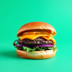 Cheeseburger close-up