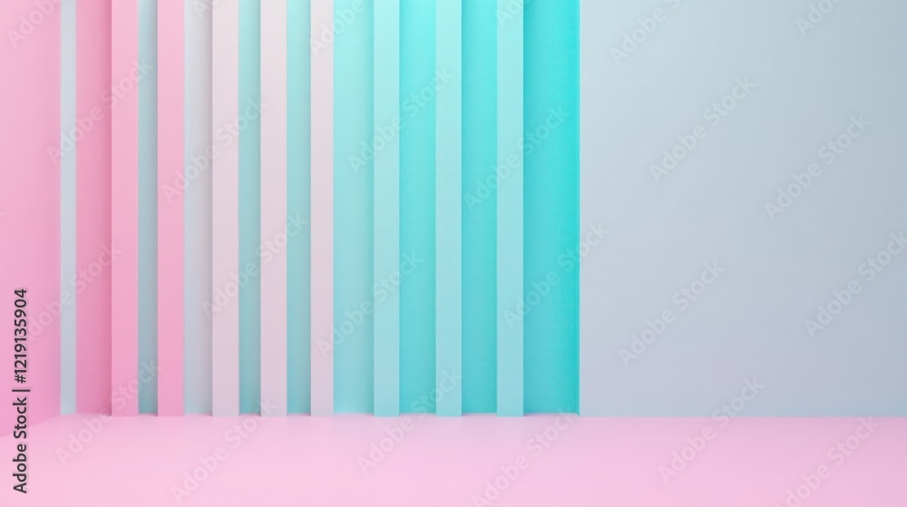 Poster pastel-hued vertical stripes form a minimalist backdrop ideal for product displays and design projec