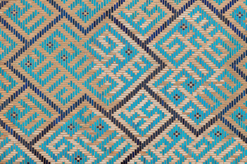 Brickwork and patterns on the walls of the medieval mausoleum of Sufi Khoja Akhmet Yassawi in the Kazakh city of Turkestan