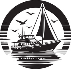 ship boat design with victor style.