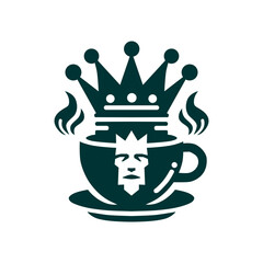 Coffee Logo Design with a king theme
