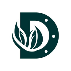 Coffee Logo Design with Initial Letter d