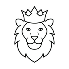 vector lion face art free download.