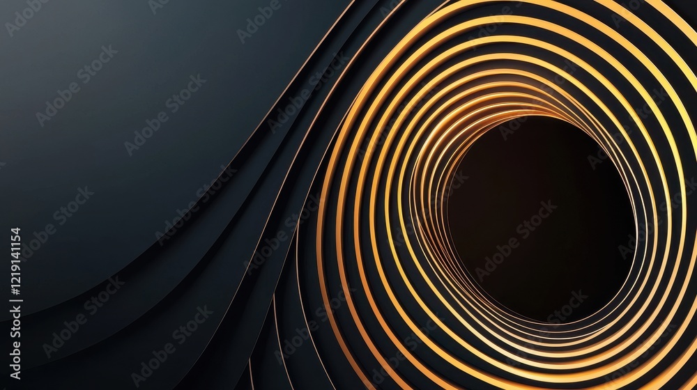 Poster bold kinetic design with swirling lines creating a dynamic visual experience