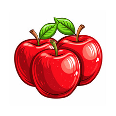 red apple isolated on white background