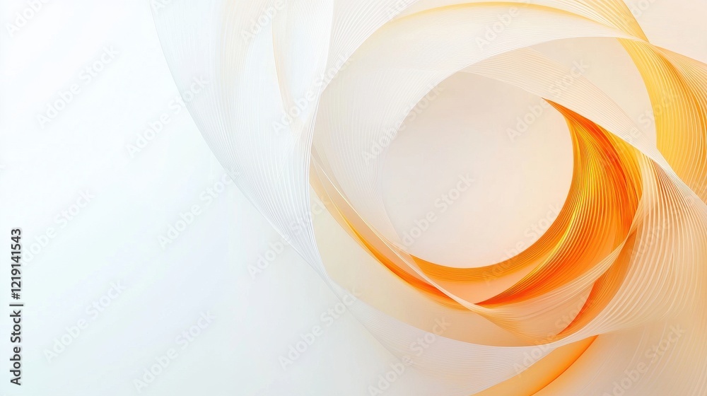 Poster abstract image of circular lines converging at a central point illustrating modern design concepts