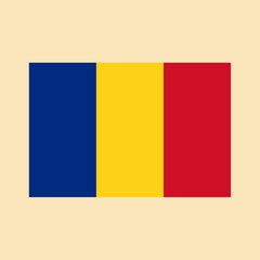 Flag of Romania. Color vector illustration.
