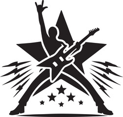 rock guitar with victor style design.