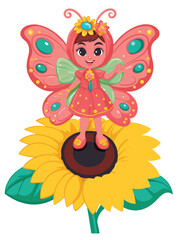 vector butterfly on a white background