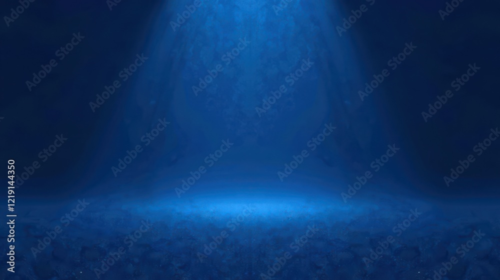 Poster deep blue abstract background with subtle texture and glowing light beams ideal for digital design p