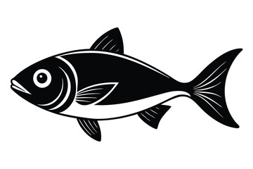 A Big Fish Vector art in Illustration on a White Background