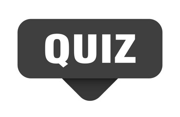 quiz sticker. quiz sign on transparent background