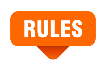 rules sticker. rules sign on transparent background