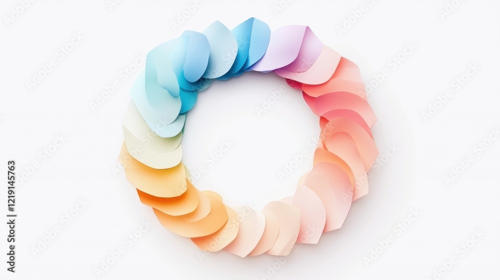 Poster soft circular pattern of gradients in pastel colors creating a serene and modern aesthetic for desig