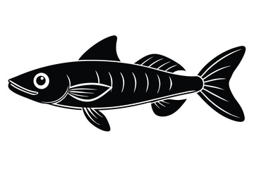 A Big Fish Vector art in Illustration on a White Background