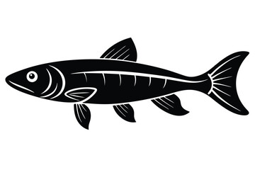 A Big Fish Vector art in Illustration on a White Background