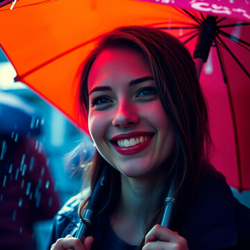 woman with umbrella