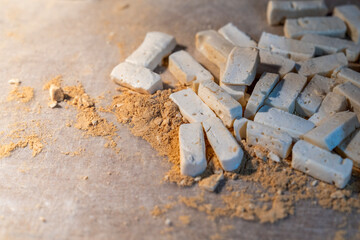 yeot, a Korean candy, with soybean powder