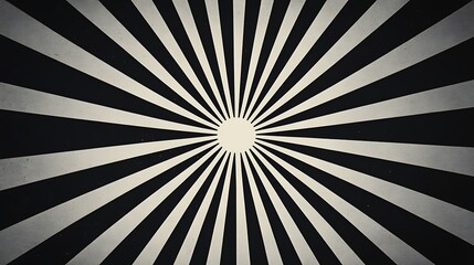 Retro Sunburst Design with Radiating Lines Emanating from a Central Point, Perfect for Backgrounds, Posters, and Artistic Projects