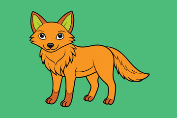 Cute animal Vector art in Illustration on a White Background