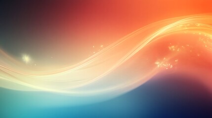 Abstract Colorful Waves with Glowing Particles