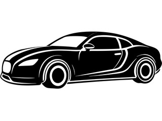 Obraz premium sport car. car isolated on white background. racing car silhouette 