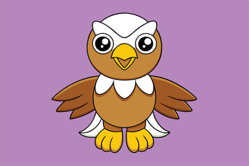 Cute animal Vector art in Illustration on a White Background